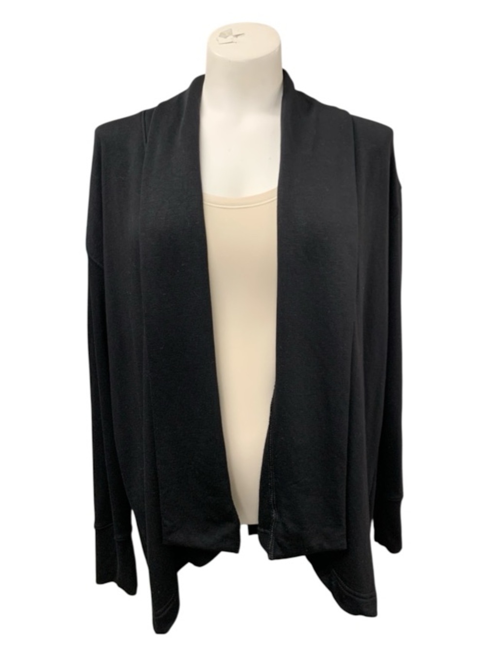 Black Open-Front Women's Cardigan Sweater